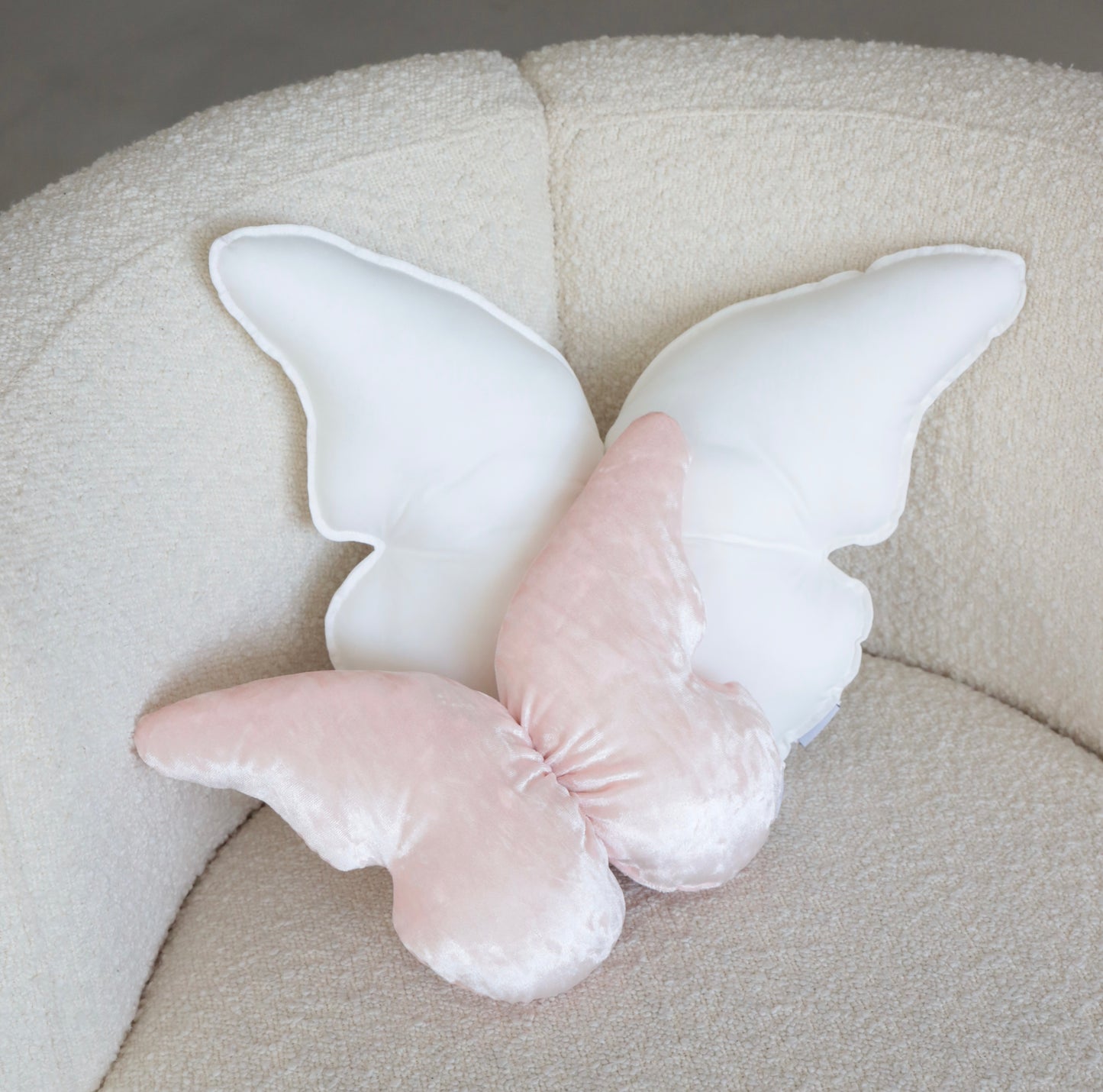 Butterfly Cushion Ivory Cotton