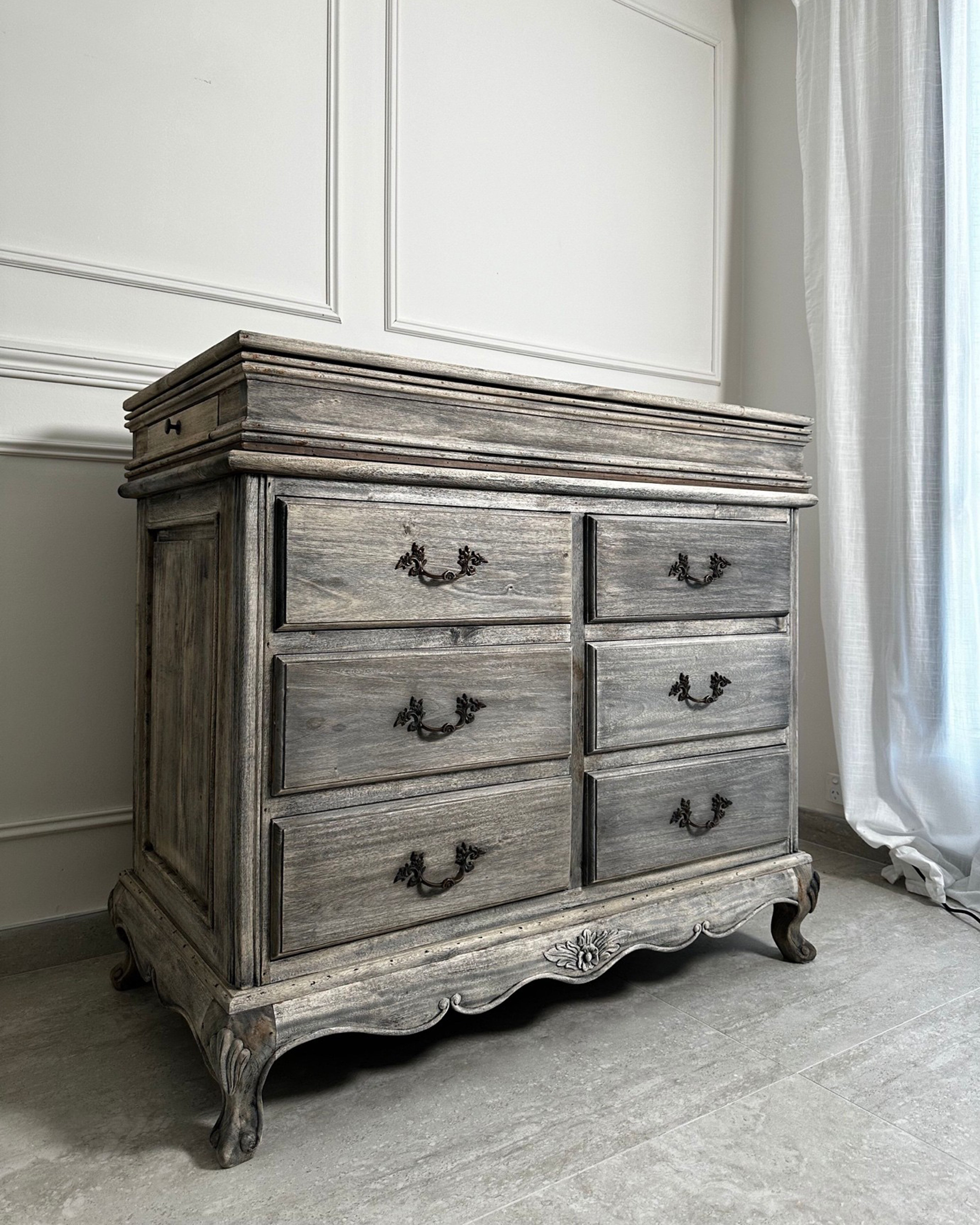 6 Drawer + Topper Wax Finish