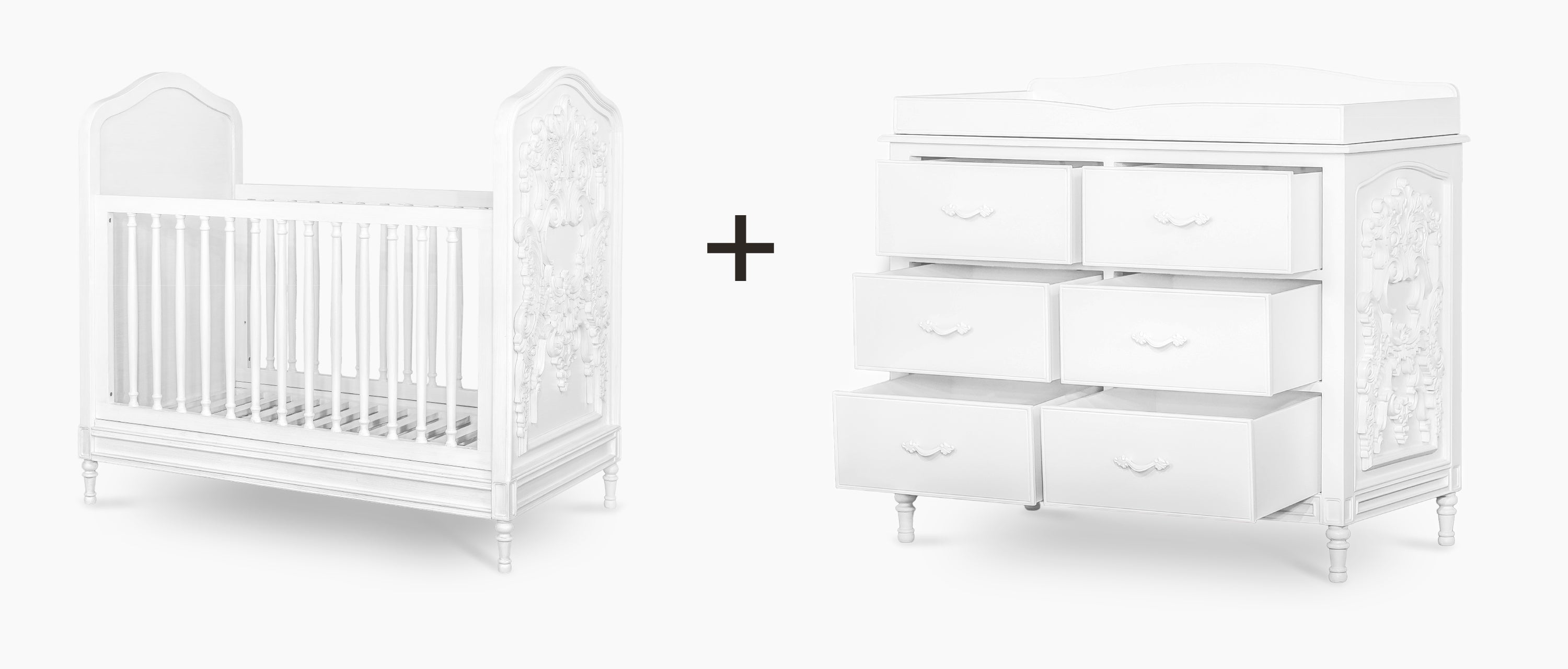 La Leena Package Bundle White Wash + Dresser
