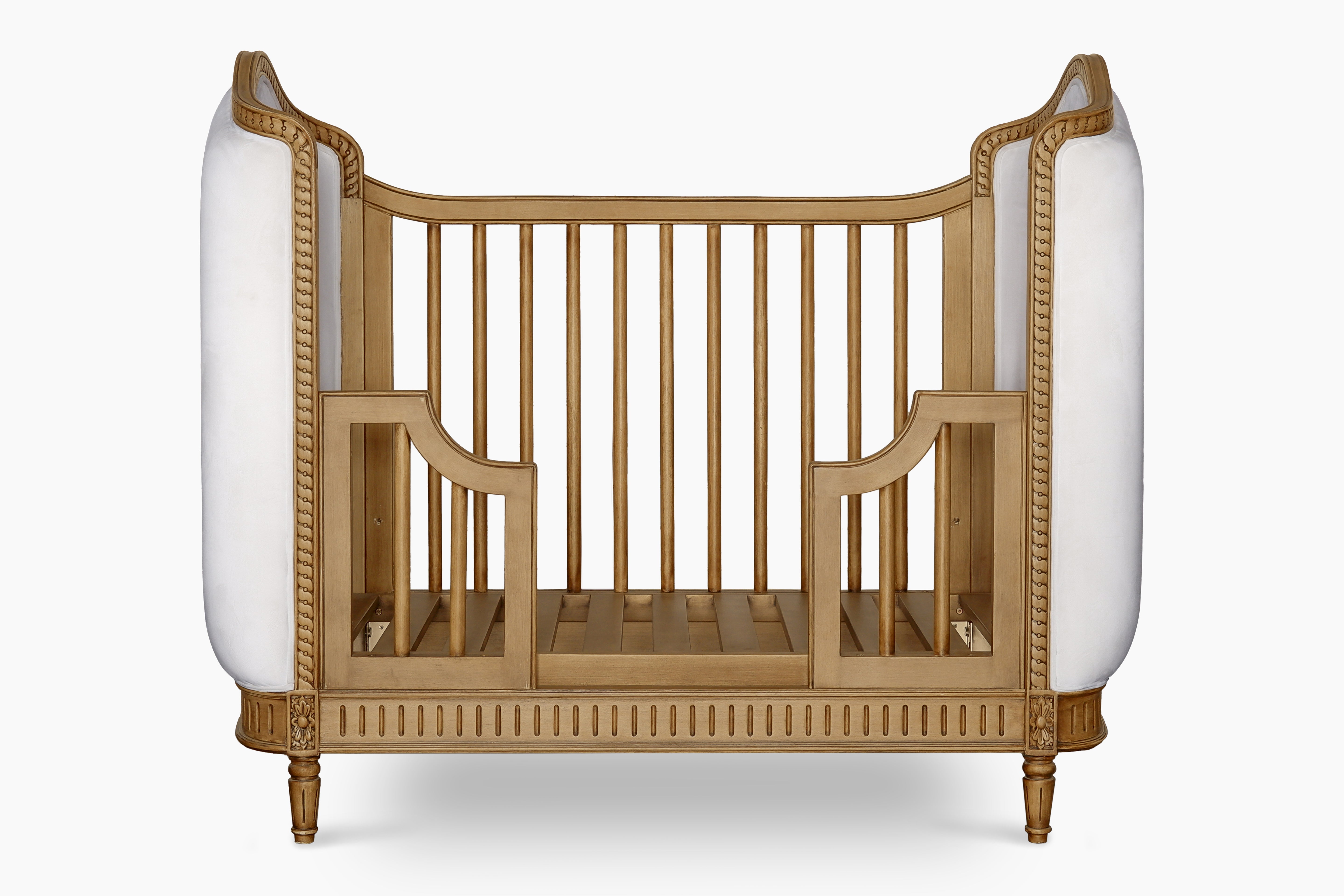Tresbelle - Baby - Toddler Uphosltered Cot Bed Timber Wash Velvet white