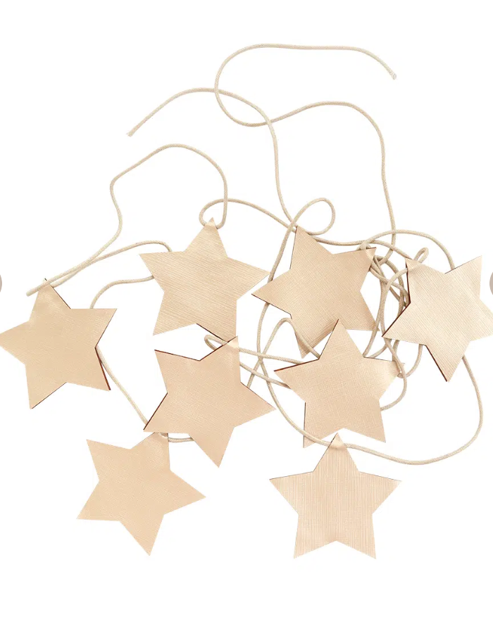 Dreamy Canopy Large Sparkle Pom & Gold Star Garland Set