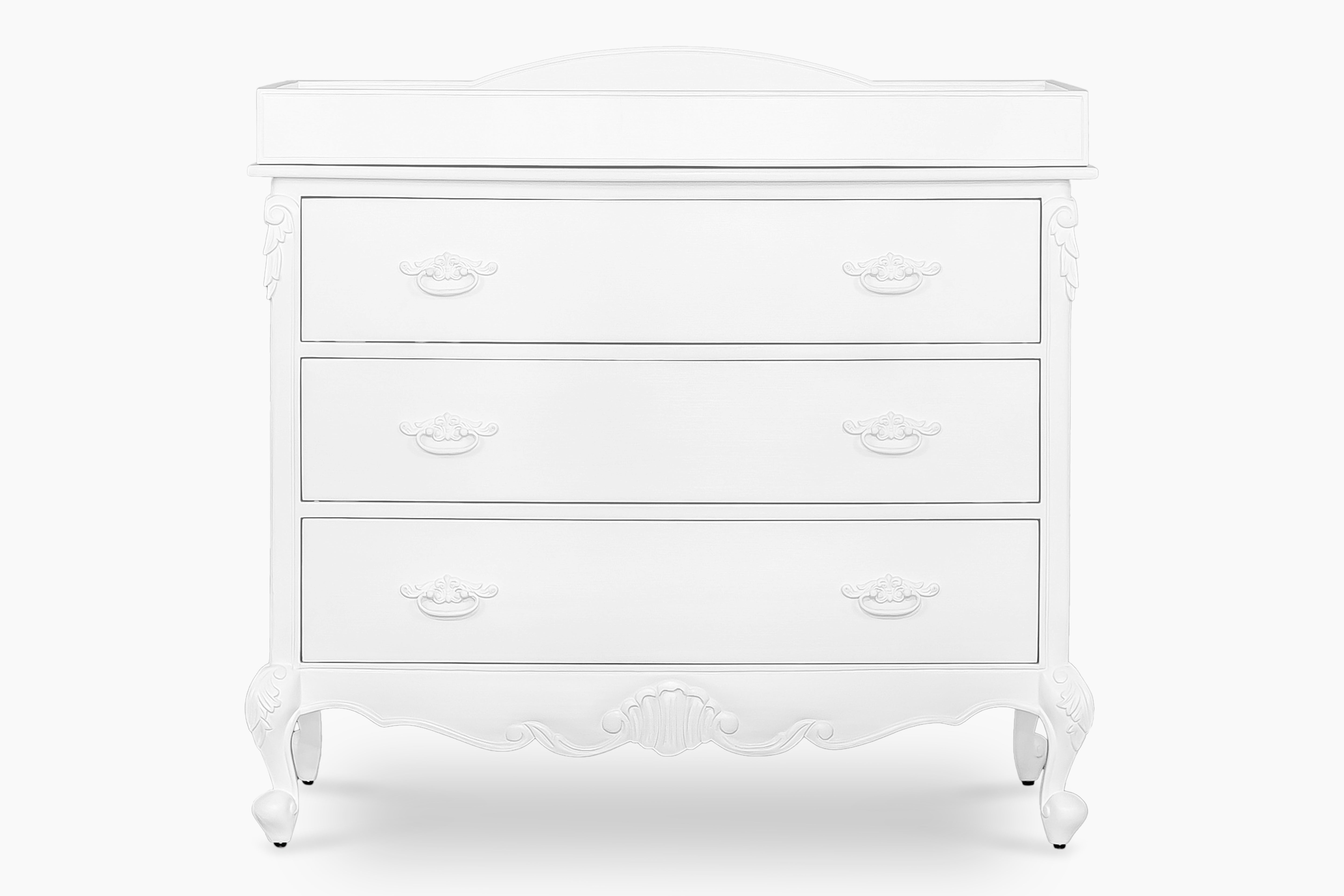 La Leena - 6-Drawer Dresser & Topper Set - No Carving - White Wash