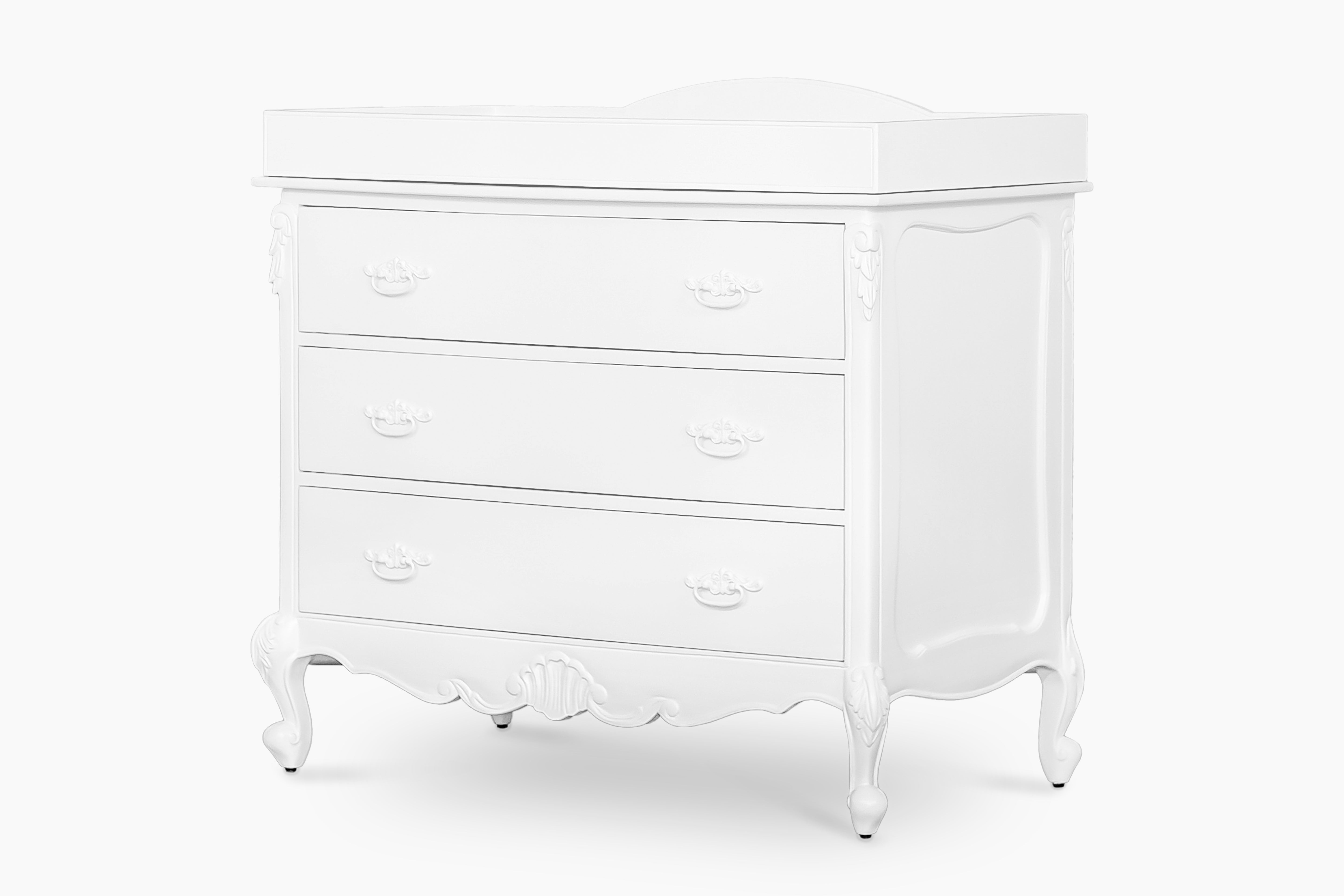 La Leena - 6-Drawer Dresser & Topper Set - No Carving - White Wash