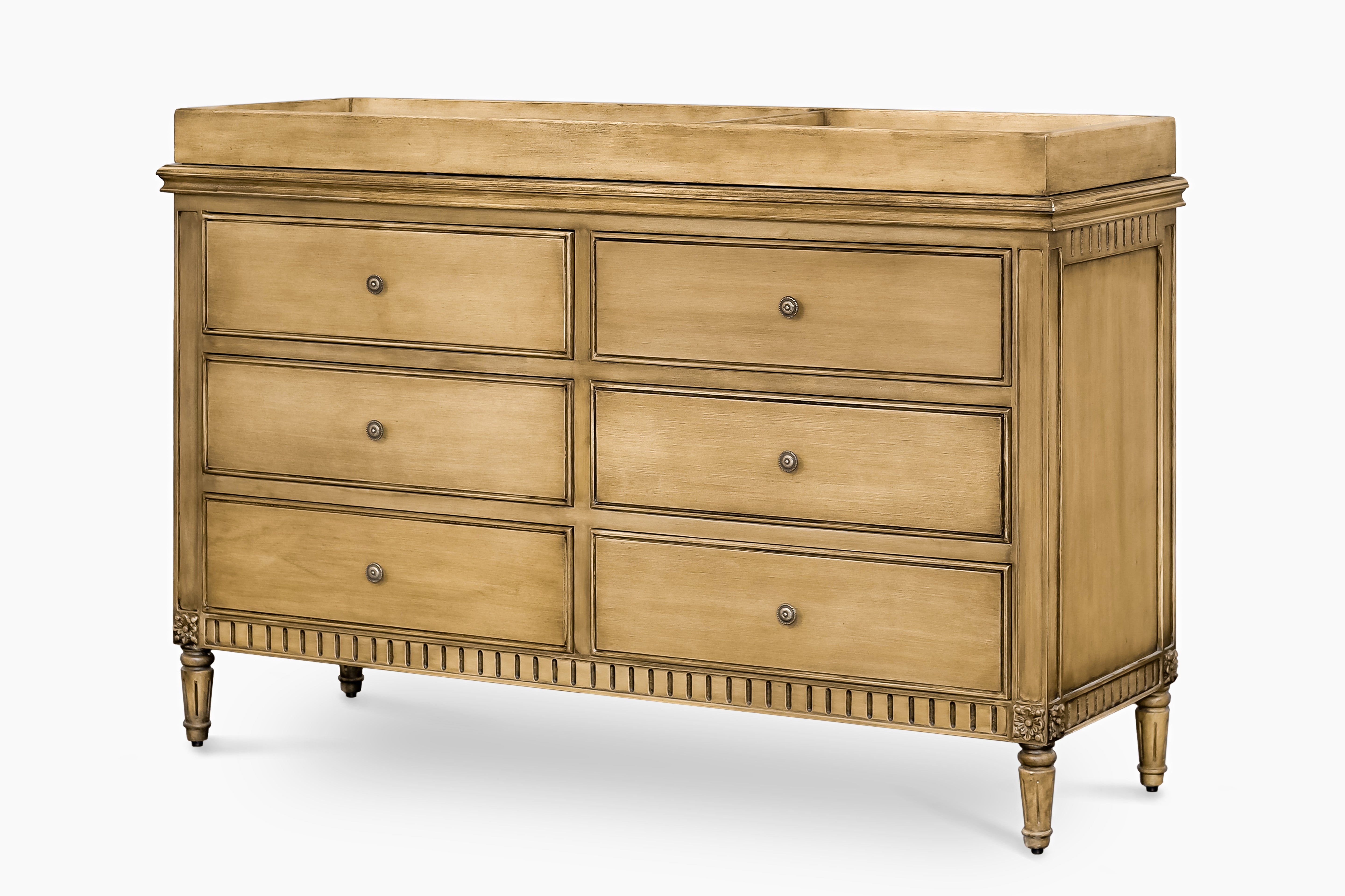 Tresbelle - 6-Drawer Dresser & Topper Set Timber Wash