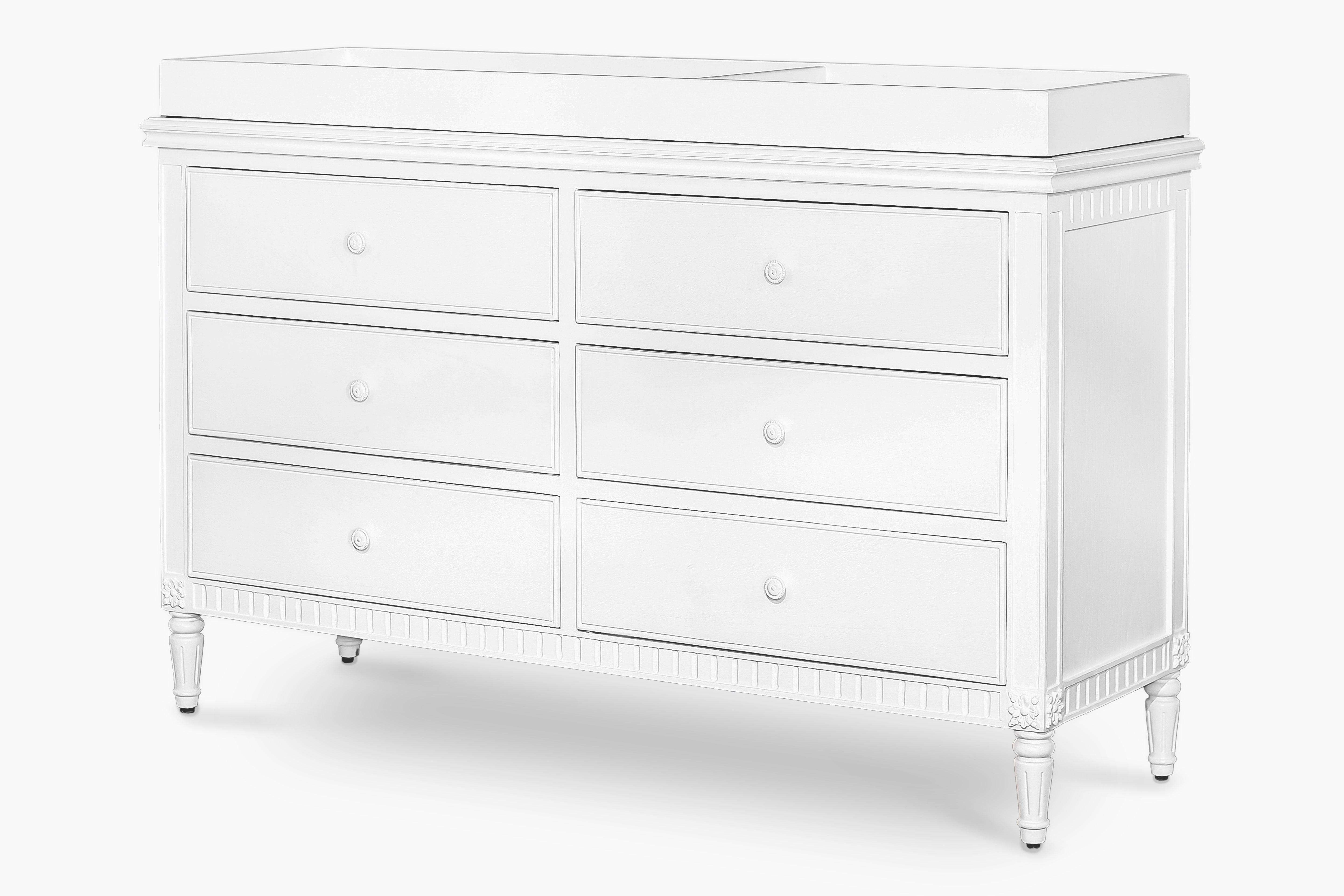 Tresbelle - 6-Drawer Dresser & Topper Set White Wash