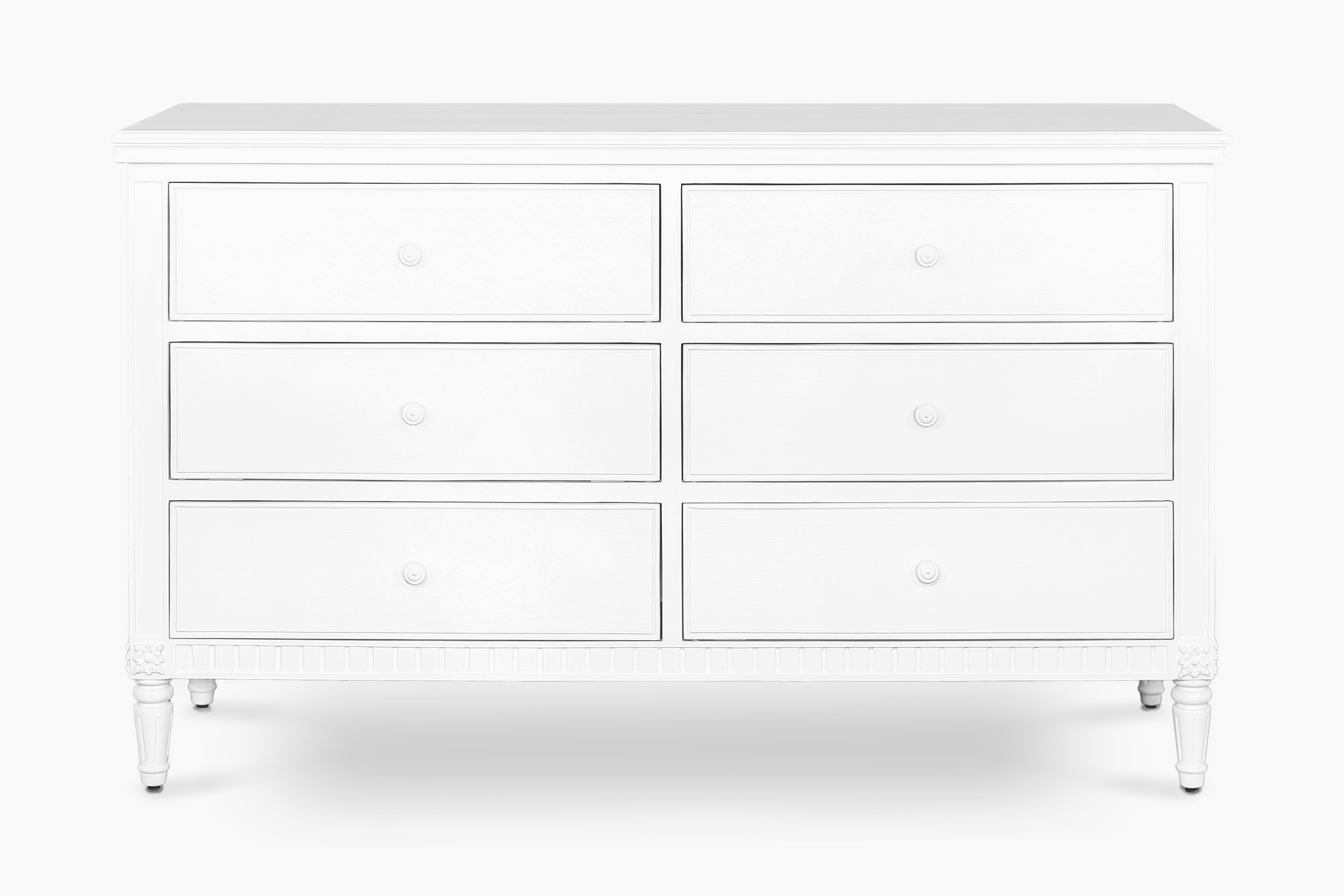 Tresbelle - 6-Drawer Dresser & Topper Set White Wash