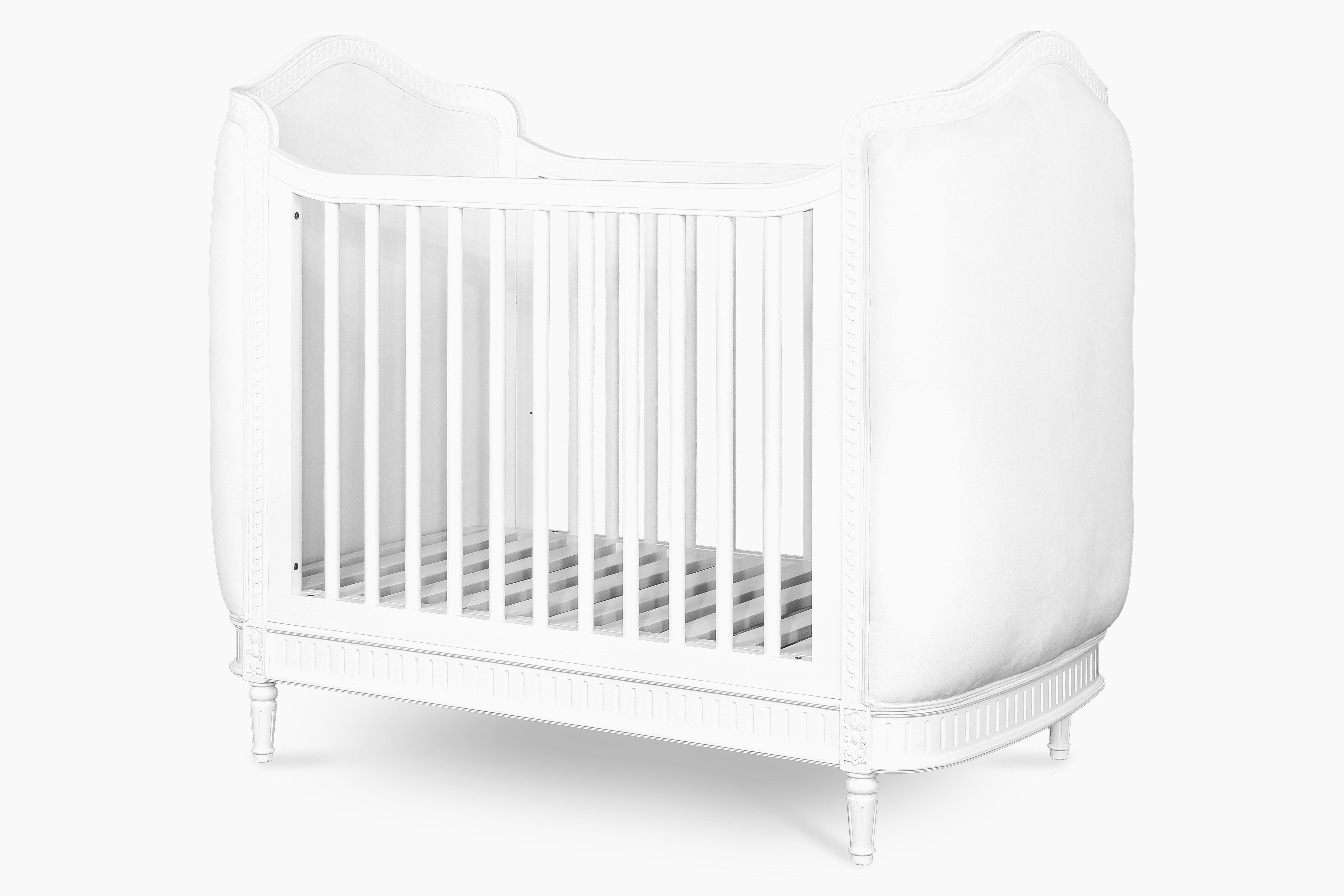 Tresbelle - Baby - Toddler Uphosltered Cot Bed White Wash Velvet white