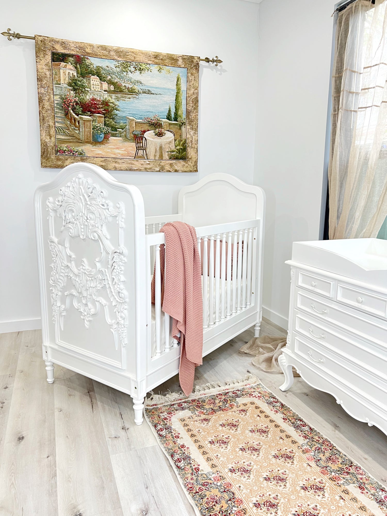 La Leena Carved Cot I French Provincial Cots Rococo Bebe