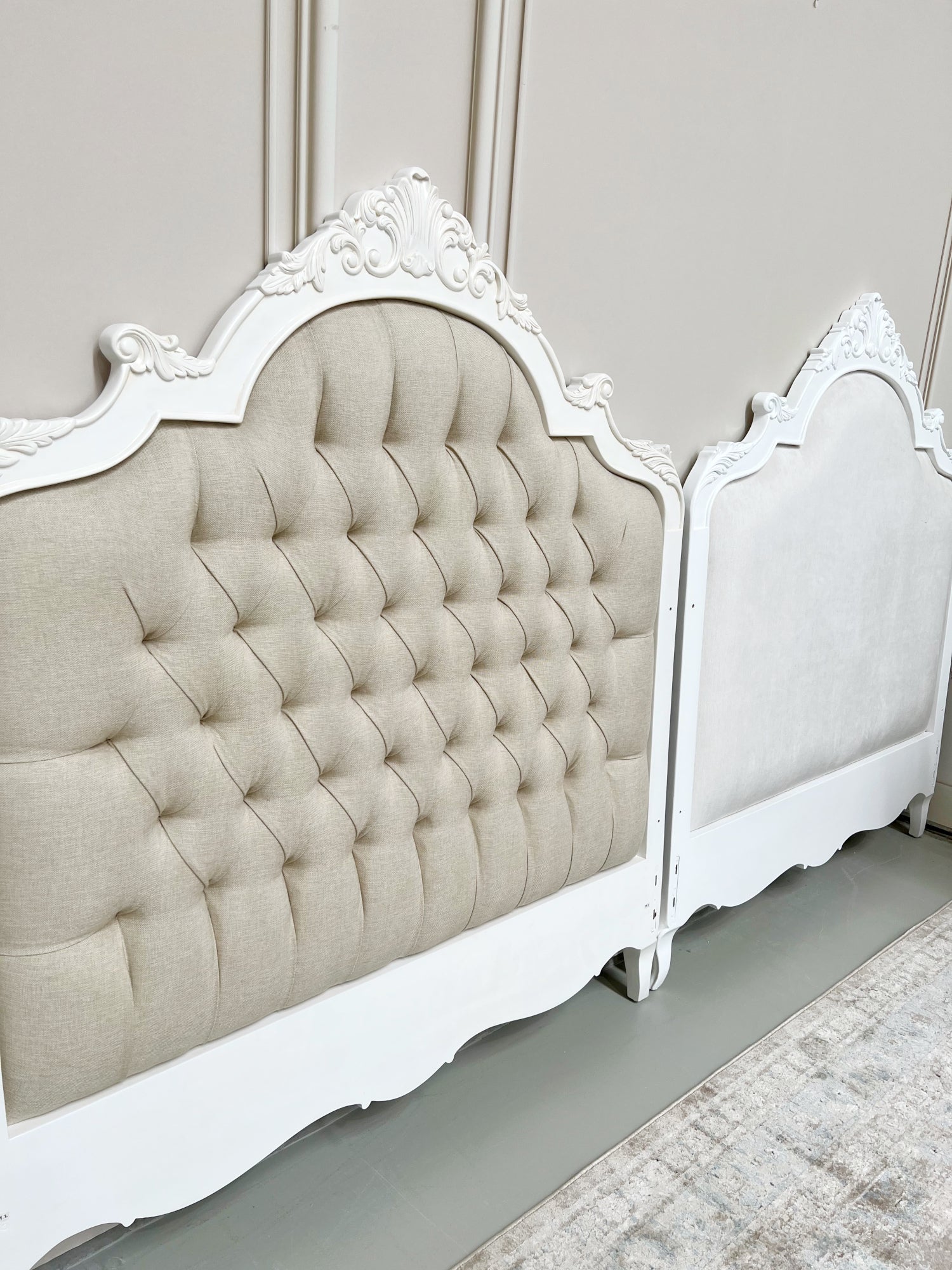 Upholstered cot hot sale